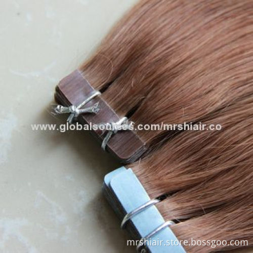 Ombre three color human Remy skin weft tape in extensions